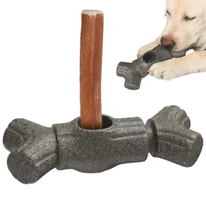 【KADTC】Dog Bully Stick Holder Safety DeviceIndestructible Sturdy Tough Enduring chewTuff Toy For Medium/Large AggressiveChewers Extra-Large Breeds Boredom CrateToys Interactive Teeth Indoor/Outdoor