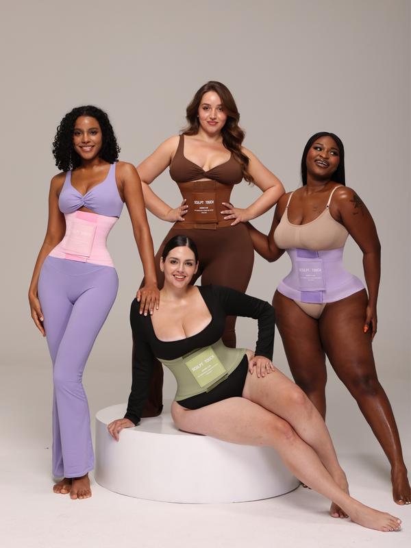 Sculpt Touch Hourglass Girdle - 3-Layer Adjustable Plus Size Waist Trainer Belts for Women High Coverage Nylon Shapewear Corset Tummy Control Compression Faja Comfortable Womenswear for All Body Types Sportswear Activewear Basic Minimalist Design Sculpt Touch Hourglass Girdle - 3-Layer Adjustable Plus Size Waist Trainer Belts for Women High Coverage Nylon Shapewear Corset Tummy Control Compression Faja Comfortable Womenswear for All Body Types Sportswear Activewear Basic Minimalist Design
