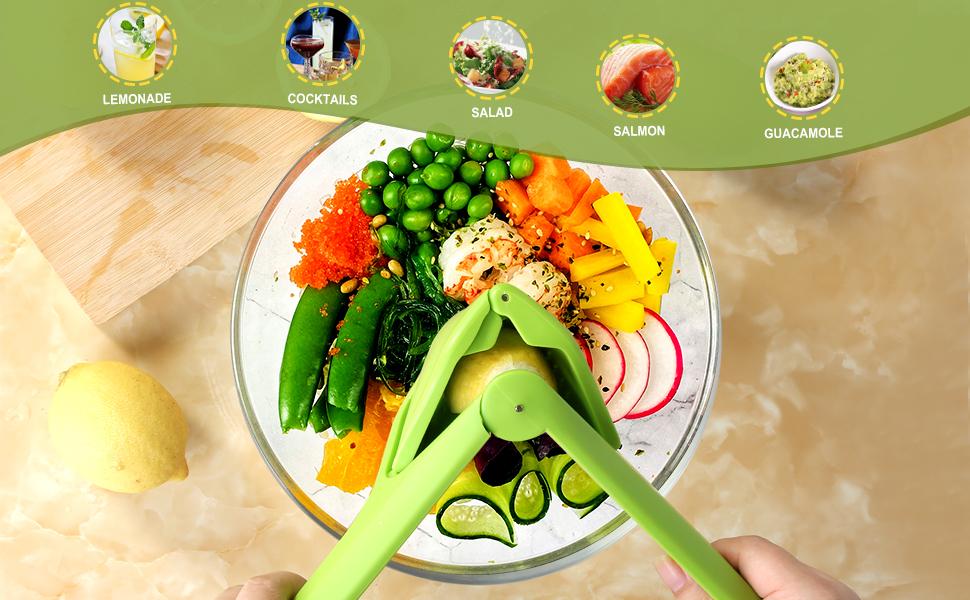 Lemon Squeezer, Effective Squeezing Juice Press, Easy-to-Use, Sturdy Flat Manual Lemon Juicer, Lime Squeezer, Citrus Juice Presser, to Squeeze Lemons, Limes, Citrus, oranges And Other Fruits