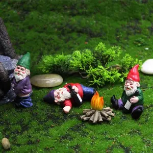 4 count Drunk   Garden Knomes Decorations Decor Clearance Drunken Figurines for Outdoor Indoor Patio Yard Lawn Porch Ornament