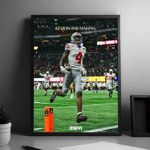 Jeremiah Smith Star In The Making Ohio State Buckeyes National Champ 2025 Poster