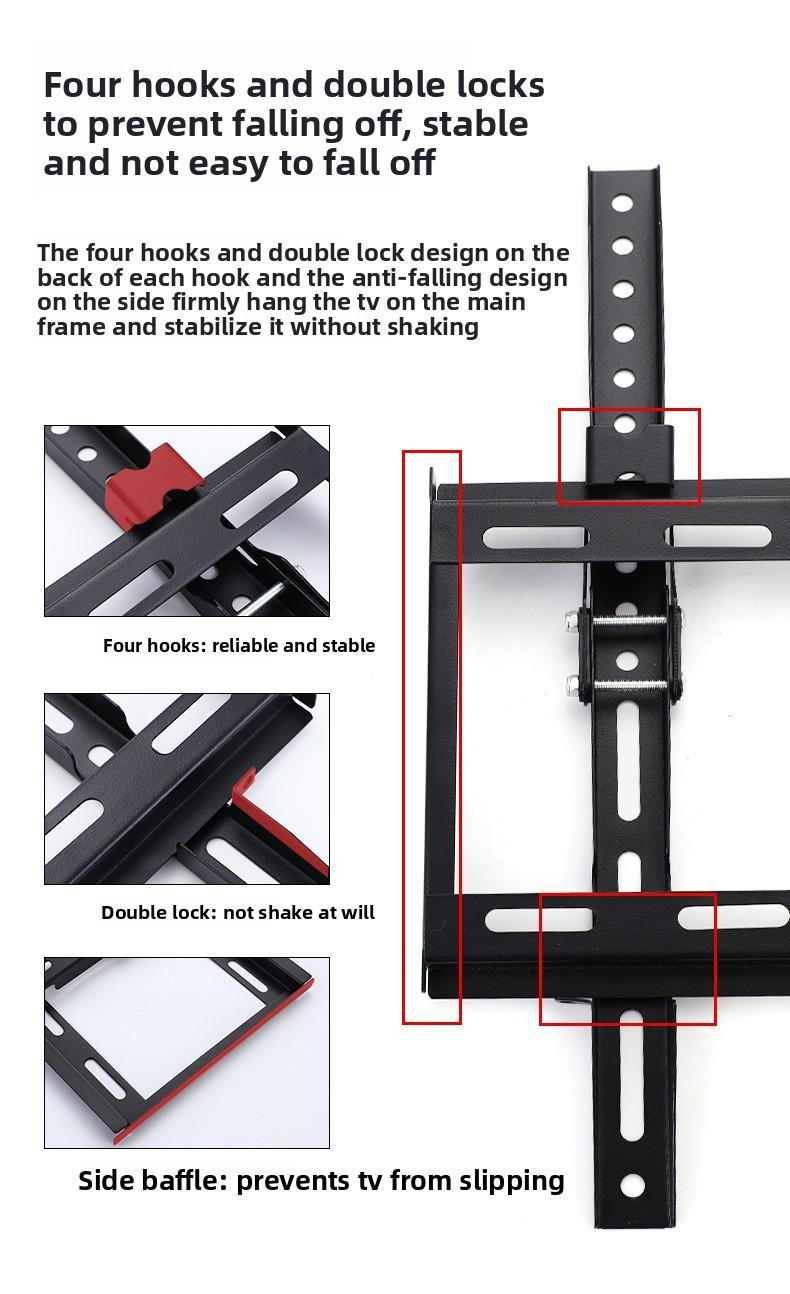 32-70 Inch TV Mount Monitor Wall Support Computer Screen Stand Fixed Bracket Suitable for Led LCD TV