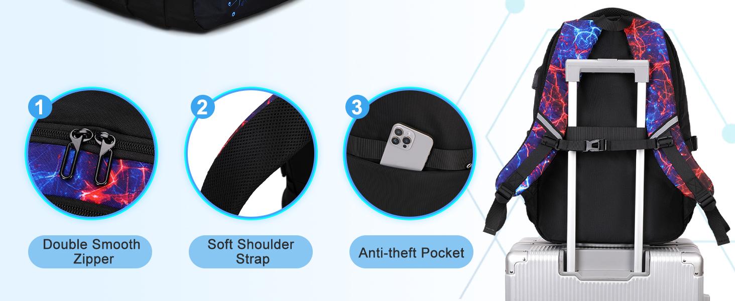 SIMILOVE 3/4PCS Boys Backpack for School, Cool Luminous Gamer Backpack for Boys with Lunch Bag&Pencil Case&Earphones, Kids Backpacks Bookbag for Teen Boy Elementary Middle High School with USB Charging Port, Back to School Gift, Birthday's Gift SIMILOVE 3/4PCS Boys Backpack for School, Cool Luminous Gamer Backpack for Boys with Lunch Bag&Pencil Case&Earphones, Kids Backpacks Bookbag for Teen Boy Elementary Middle High School with USB Charging Port, Back to School Gift, Birthday's Gift