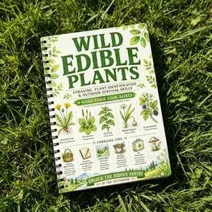 Wild Edible Plants Study Notebook, Foraging Guide, Plant Identification, Outdoor Survival Skills, Toxic Plant Recognition Tips