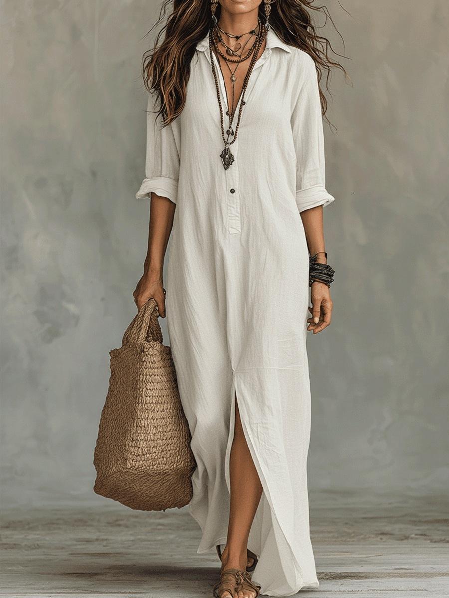 Boho Shirt Dress Women 2026 – Front Button Maxi Dress, Casual Summer Long Dress, Vacation Beach Outfit, Plus Size Relaxed Fit Boho Shirt Dress Women 2026 – Front Button Maxi Dress, Casual Summer Long Dress, Vacation Beach Outfit, Plus Size Relaxed Fit