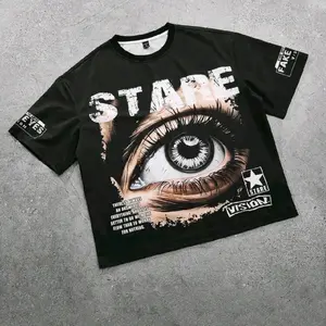 Stare Tee - Black T-Shirt with Eye Graphic Design and "STARE" Text by Stare Vision Brand