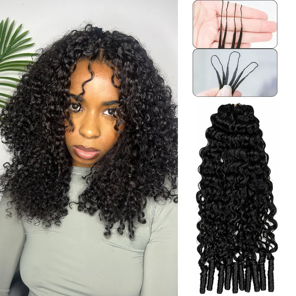 YWIGS Burmese Curly Crochet Human Hair for Miracle Knots Boho Braids Burmese Curly Knotless Pre-Separated 60g / Bundle - Time-Saving, 50 Strands per Bundle, 4 to 5 Bundles Recommended for a Full Head #TikTokShopFallDealsForYou