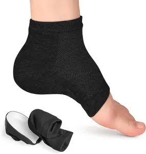 Silicone Heightening Wedge Insole Socks Invisible 3.5CM/1.4 Inch Up for Plantar Fasciitis Pain Relief & Gait Correction Black Summer Footwear