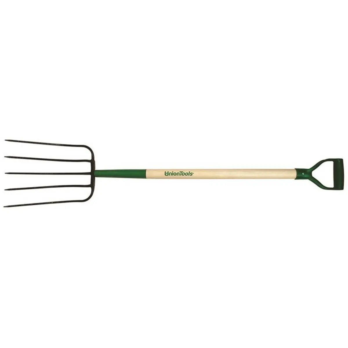 212 MAIN Tough Duty Forged Steel Compost Fork, 36 in. North American Ash D-Grip Wooden Handle, Durable Gardening Tools, Garden Supplies