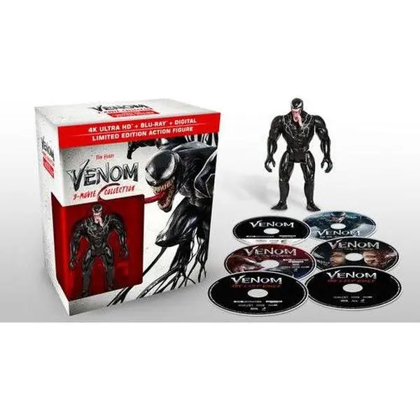 Venom: 3-Movie Collection With Limited Edition Collectible Action Figure (4K/UHD) [4K Ultra HD]