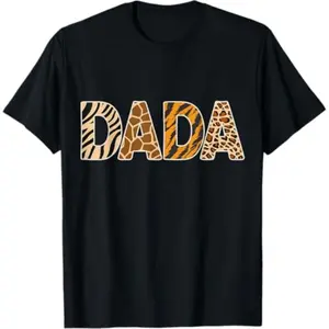 Dada Wild Animal Print Zebra Giraffe Tiger Leopard Father T-Shirt