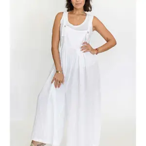 Linen Palazzo Leg Relaxed Fit One Size XS-2XL Jumper for Women Breathable Summer Resort Vacation Outfit Ibiza Style Wide Leg Elegant Minimal Chic Comfortable Lightweight Timeless Everyday Luxury Casual Beach Travel Outfit