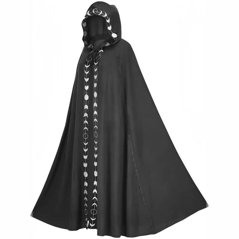 New Lace Trim Hooded Cape Cloak Shawl Medieval Renaissance Halloween Cosplay Costume