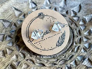 Herkimer Diamond Post Sterling Earrings || Double Terminated