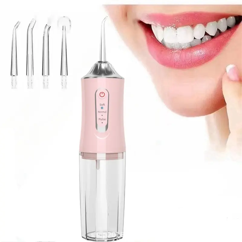 Portable USB Rechargeable Cordless Water Flosser, Dental Water Jet Flosser with 3 Modes & 4 Tips, Oral Irrigator for Adults, New Model Xinghao A10
