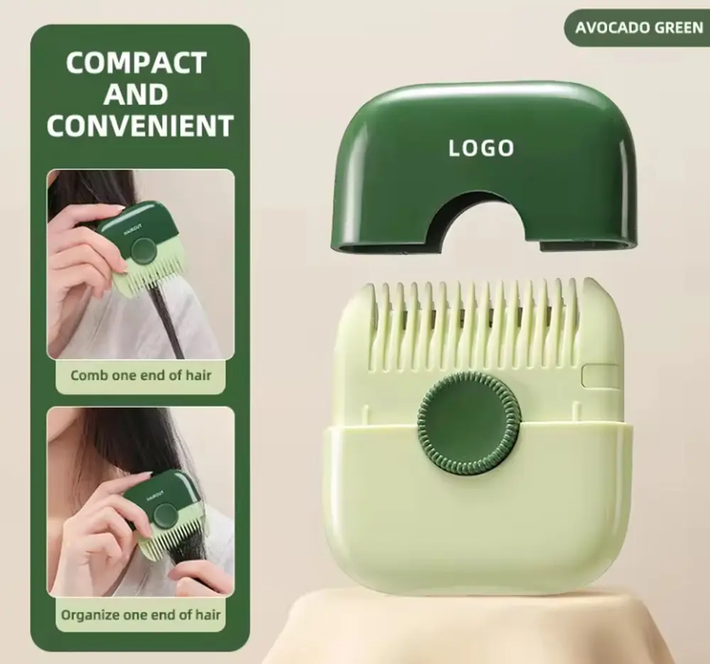 TIKA 2-in-1 Split End Hair Trimmer and Bangs Trimmer, Double-Sided Razor Comb for Hair Trimming and Styling