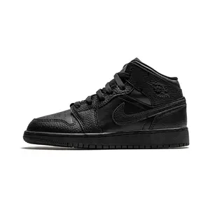 Air Jordan 1 Mid GS "Triple Black" 554725 091