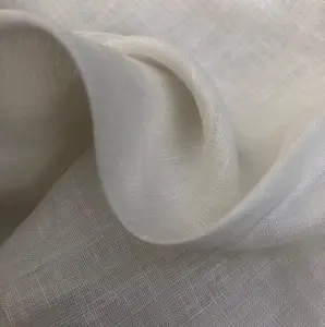 58" PFD 100% Linen 3.5 OZ Handkerchief Lithuanian Ivory White Woven Fabric By the Yard