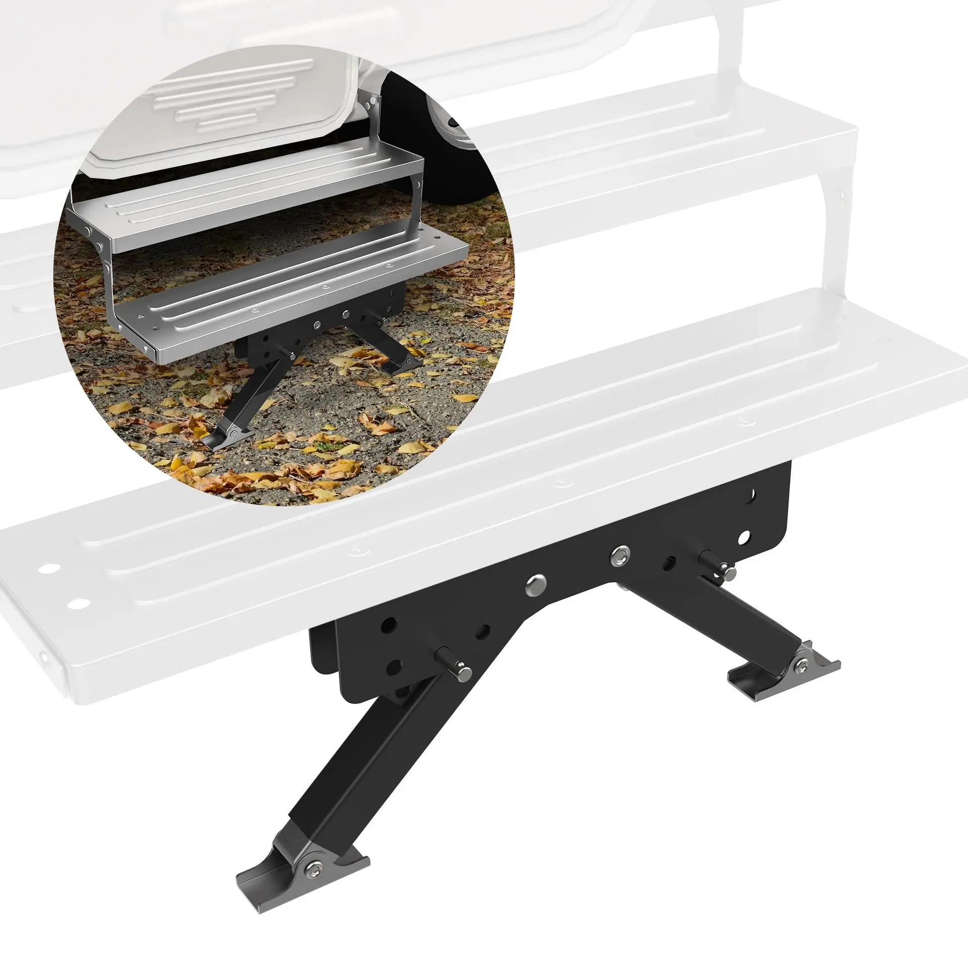 Universal RV Stabilizer Kit - Adjustable Height (2.8" to 11.4"), Tool-Free Setup, Sway Prevention, Bounce Elimination, Foldable Design for Easy Storage