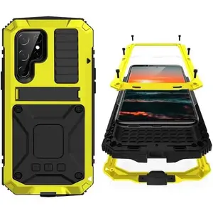 WWH Heavy Duty Aluminium Metal Armor Case For Samsung S24 S23 S22 S21 Note 20 Ultra S20 Plus A72 Shockproof Cover Screen Protector