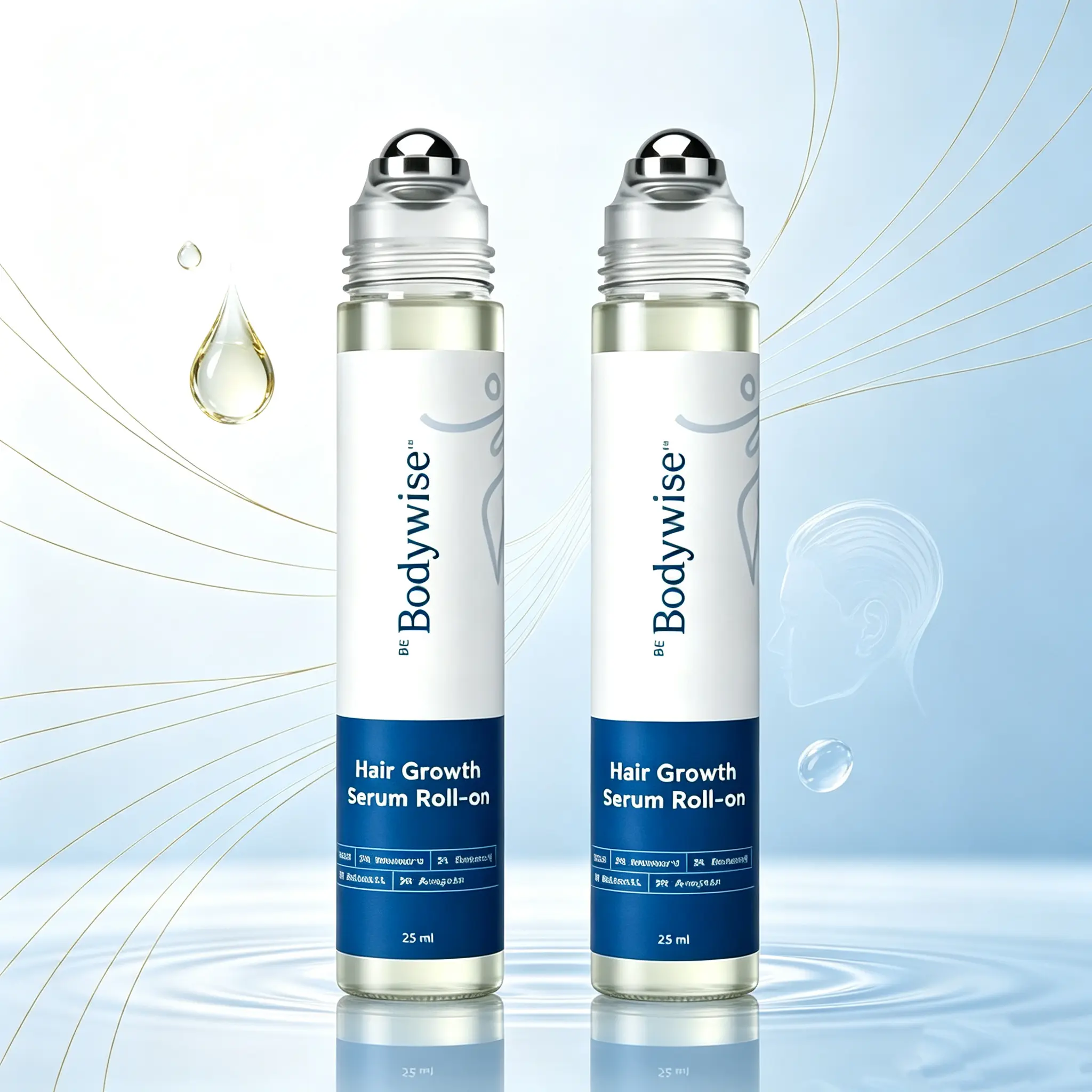 2X Be Bodywise(25ml) Scalp Energizing Hair Care Serum | Herbal Extract Powered Roll-On | Smooth Finish Without Greasy Feelbe