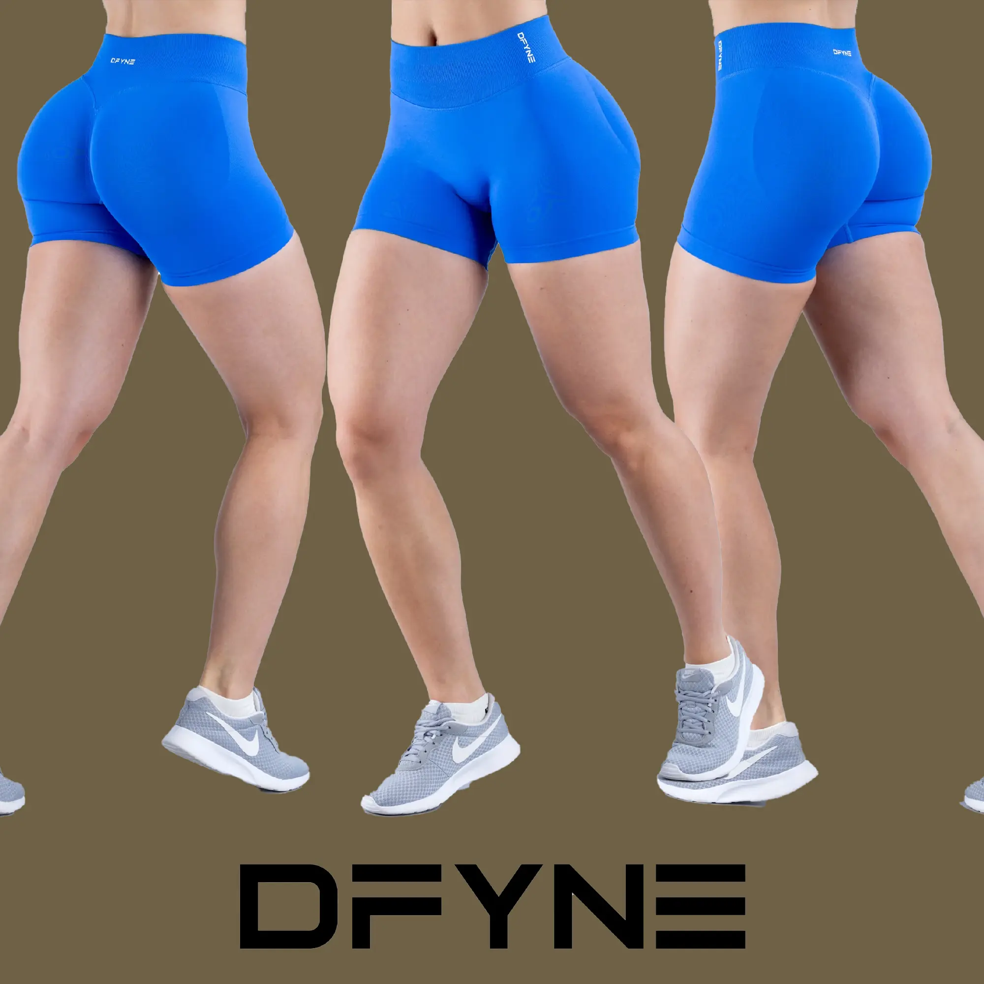 DFYNE Impact Shorts – Seamless High-Waisted Sculpting Shorts with 4.5" Inseam