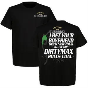 Duramax Dirtymax Rolls Coal T-Shirt for Men, Funny Diesel Truck Graphic Tee, Mechanic Gift Shirt for Guys 6.6 HD 4x4 Pickup USA Truck Chevy GMC