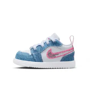 Toddler's Jordan 1 Low ALT SE "Denim Sequin" Cobalt Bliss/Pink Glow (HQ2002 400)