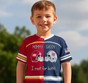 Custom Two Football Team Baby, House Divided Football Toddler and Youth Jersey, House Divided Kid's Shirt, Split Team Kids Shirt