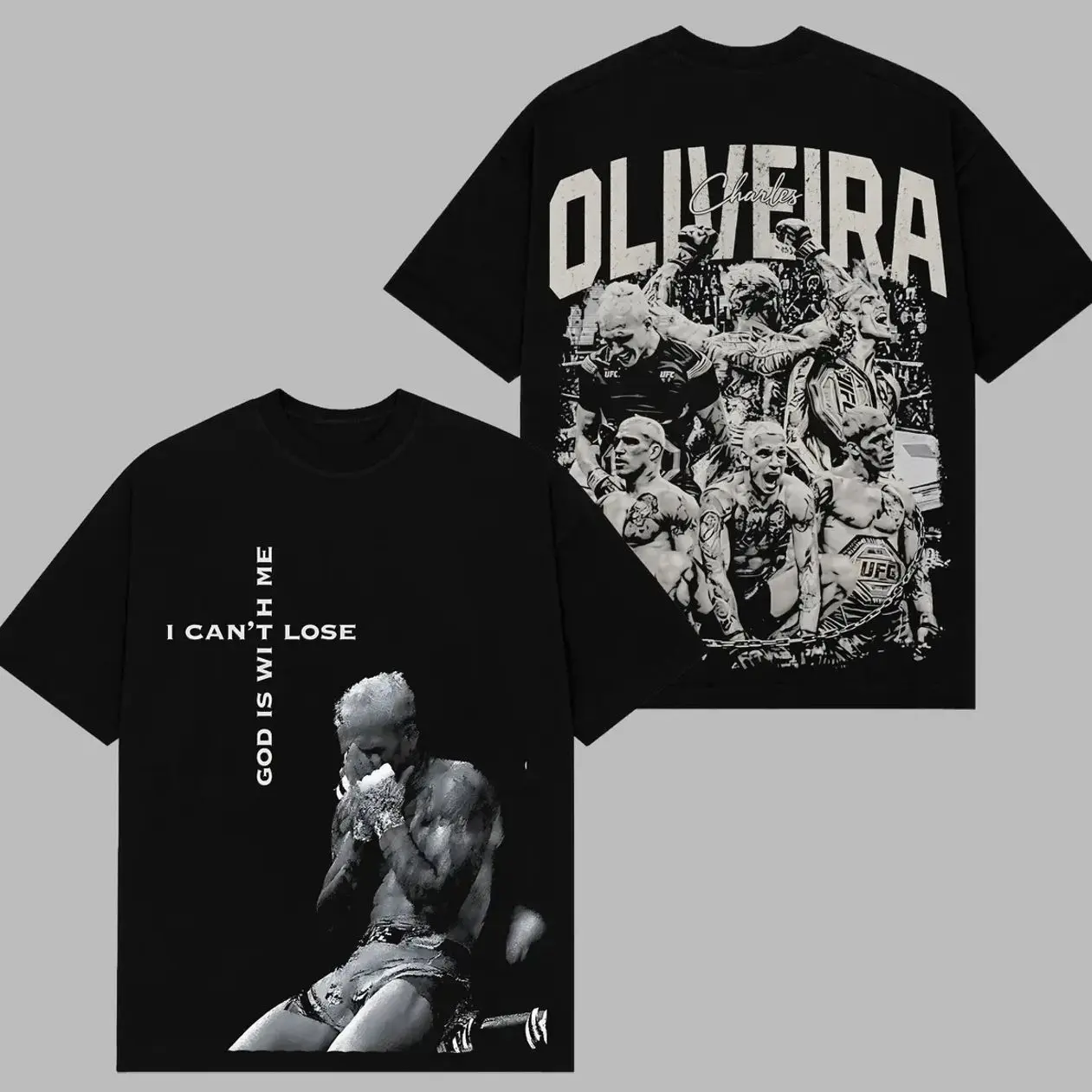 UFC Brazin Charles Oliveira - Do Bronx Vintage Washed Cotton Graphic tee, Graphic t-shirts, oversized t Shirt – The Notorious Gift, Gift for fan