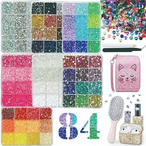 1Set Colorful Jelly Semi-circular Nail Rhinestones,3mm 84 Colors Shinny Flatback Resin Nail Diamond Gems Jewelry DIY Shoe Hair Clip Earrings Nail Designs