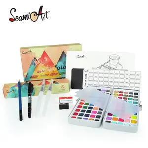 Watercolor Paint Set, 100 Colors Painting with Water Brush Pens and Drawing Pencil, Great for Kids and Adults, Art Supplies, Perfect Starter Kit for Painting
