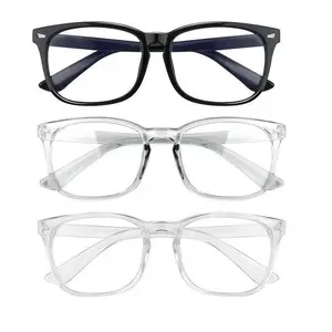 2025 [Computer Square-framed Glasses] Computer TV Phones Glasses Fashion Glasses For Men Women,Clear Gaming Glasses Lenses blue light glasses