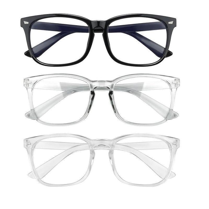 2025 [Computer Square-framed Glasses] Computer TV Phones Glasses Fashion Glasses For Men Women,Clear Gaming Glasses Lenses blue light glasses