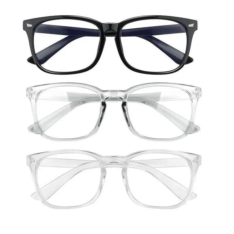 2025 [Computer Square-framed Glasses] Computer TV Phones Glasses Fashion Glasses For Men Women,Clear Gaming Glasses Lenses blue light glasses