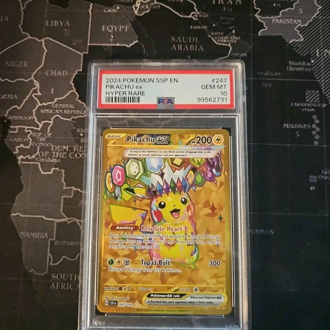 PSA 10 Pikachu Ultra Rare Surging Sparks - Original PSA Design with Surging  Sparks and Original PSA Elements - TikTok Shop