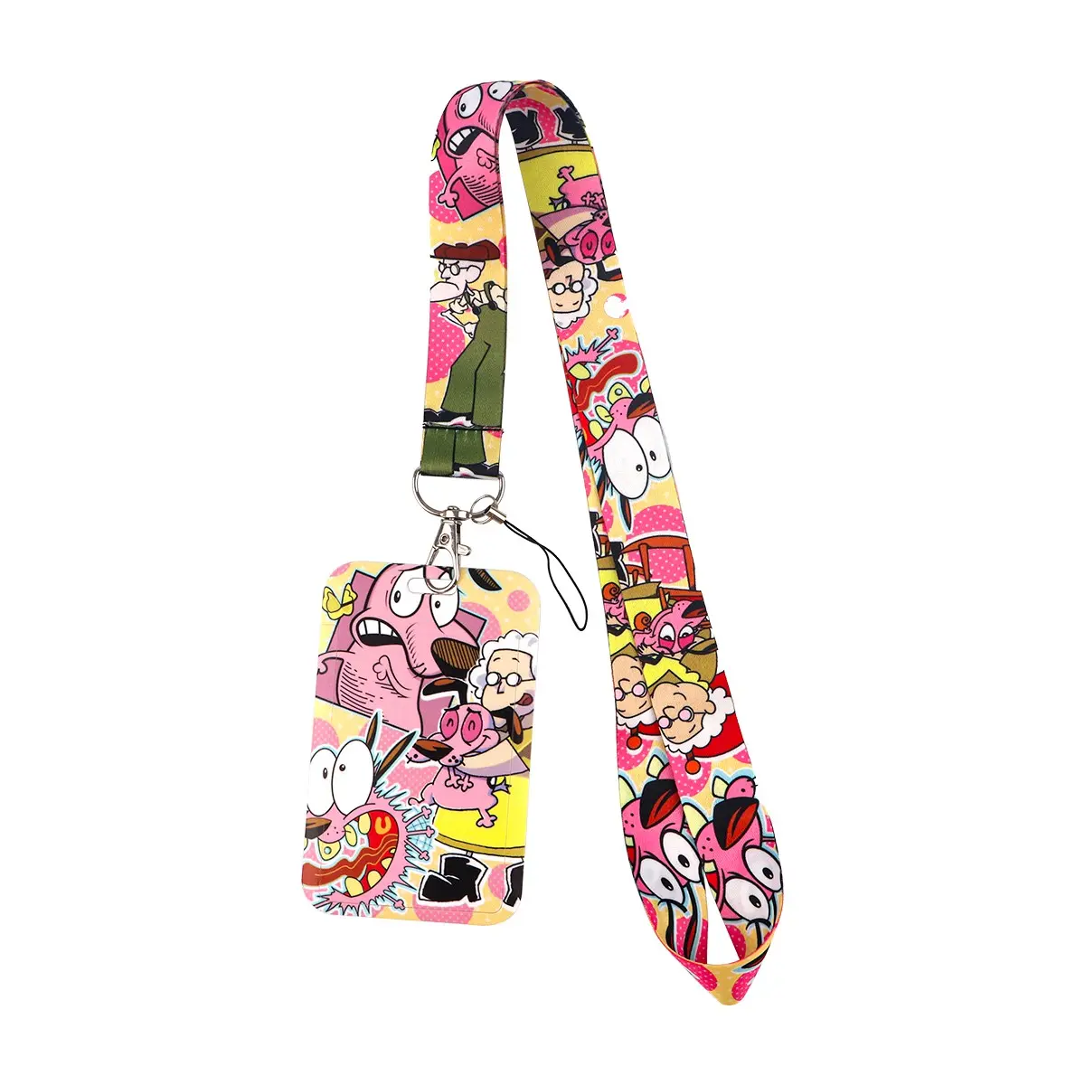Cartoon Dog Pattern Neck Strap Lanyard for Keys Keychain Badge Holder ID Credit Card Pass Hang Rope USB Lariat Mobile Phone Charm Accessories Students Gifts Keychain Accessory
