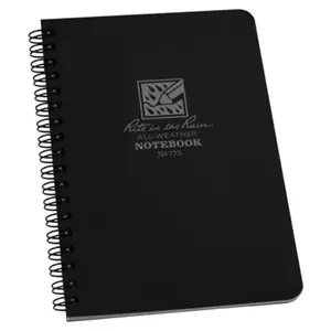 TacticalGear  4.62 x 7 in. Universal Spiral Notebook - Black