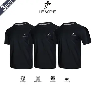 JEVPE Men's Sports Sauna Tee, Breathable Quick Drying Short Sleeve T-shirt, Activewear, Men's Sportswear for Gym Workout Running