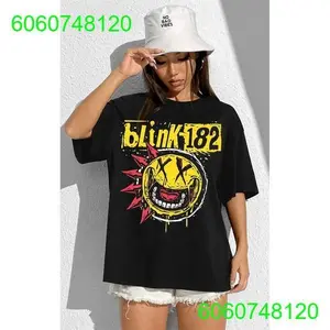 Blink-182 Unisex Pop Punk World Tour Tee Collection with Mark Hoppus Vintage Style Tshirt