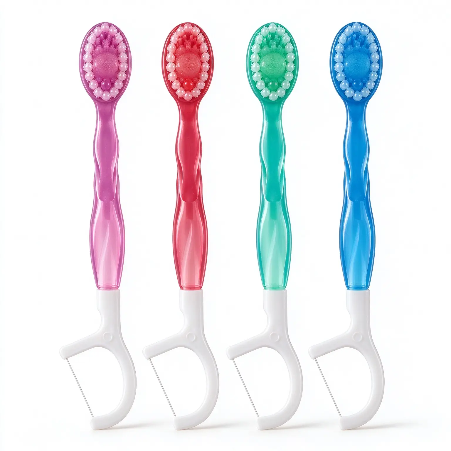 No Water Needed Mini Toothbrush with Toothpaste Beads, 5-in-1 Disposable Travel Toothbrush, Gentle on Gums, Includes Dental Floss, Toothpick and Tongue Scraper, Mint, 26 Pcs