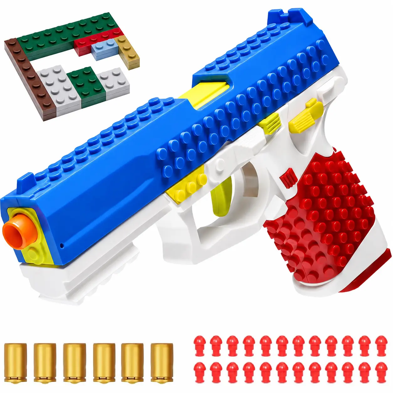 USP Tactical Building Block Handgun Model Kit, DIY Assembly Bricks Toy for Outdoor Sports, Unisex Educational Toy, Boosts Creativity & Strategic Thinking, Hobby Collectible Gift