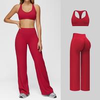 Bra Bell Bottom Pants - Red