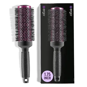 Ergo Super Gentle Round Brush for Blow Out - Salon Quality Hair Brushes for Women - Roller Brush for Blow Drying - Wet and Dry Hair Styling - Volumizing Hair Care Blowout Brush