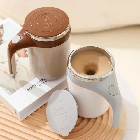 Creative Mug-Electric Magnetic Self-Stirring Coffee Mug | Rechargeable Automatic Mixing Cup for Office, Home & Travel, Perfect for Milk, Cocoa & DIY Cocktails (summerwins)