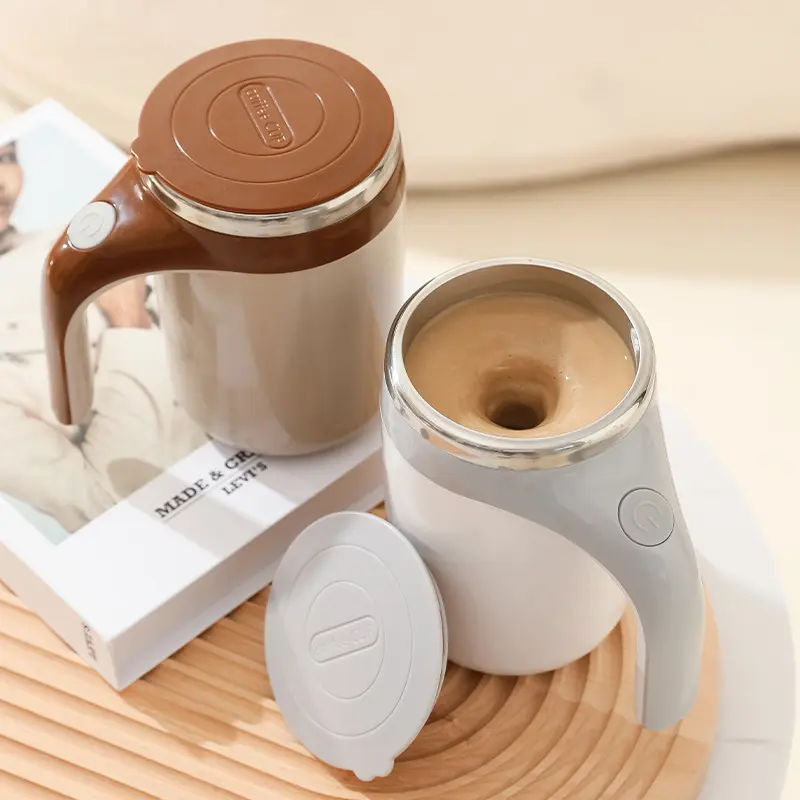 Electric Magnetic Self-Stirring Coffee Mug | Rechargeable Automatic Mixing Cup for Office, Home & Travel, Perfect for Milk, Cocoa & DIY Cocktails (summerwins)