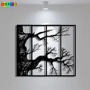 1pc Avant-Garde Dead Tree Metal Wall Art, Avant-Garde Dead Tree Statue Mural, Iron Craft, Perfect for Living Room, Garden, Outdoor Fence Decor, Intricate Craftsmanship, Silhouette Wall Decor, Halloween Decor, Ideal Gift for Trend Seekers
