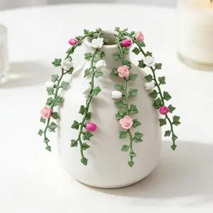 4pcs Realistic Flower Vine Mini Holiday Decorations, Home Decoration, Festival and Party Supplies, Props and Decor, Boho Style
