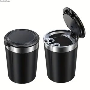 1Pcs Portable Car Ashtray, Metal & ABS Hybrid Material Ashtray, Multi‑Layer Detachable Design, Easy to Clean & Durable Smoking Accessory, Compact Lightweight Decor for Vehicle, Camping, Road Trips, Outdoor Sports and Daily Use