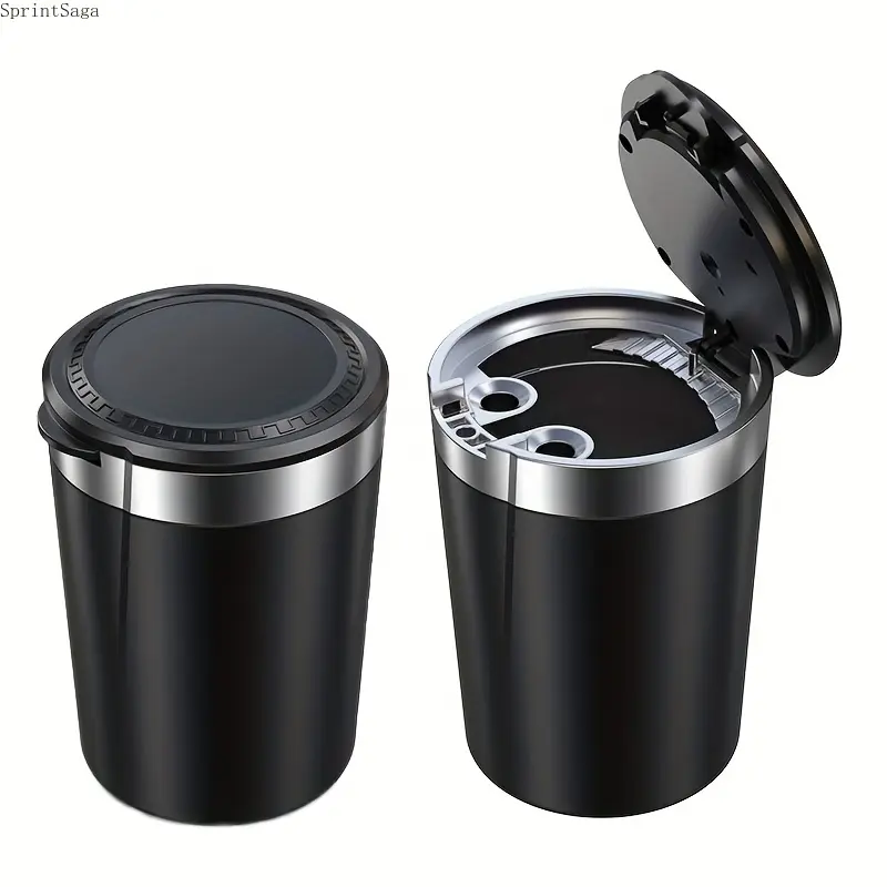 1Pcs Portable Car Ashtray, Metal & ABS Hybrid Material Ashtray, Multi‑Layer Detachable Design, Easy to Clean & Durable Smoking Accessory, Compact Lightweight Decor for Vehicle, Camping, Road Trips, Outdoor Sports and Daily Use